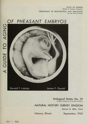 Cover of: A guide to aging of pheasant embryos