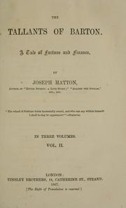 Cover of: The Tallants of Barton by Joseph Hatton