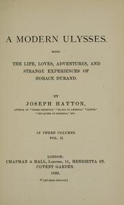 Cover of: modern Ulysses.: Being the life, loves, adventures, and strange experiences of Horace Durand.