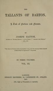 Cover of: Tallants of Barton: a tale of fortune and finance ...