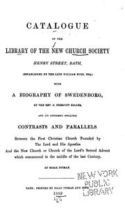 Cover of: Catalogue of the Library of the New Church Society, Henry Street, Bath (established by William ...