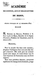 Cover of: Mémoires de l'Académie des sciences, arts et belles lettres de Dijon