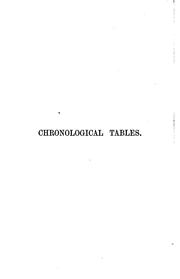 Cover of: Chronological Tables: A Synchronistic Arrangement of the Events of Ancient History by Arthur Charles Jennings