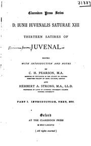 Cover of: D. Iunii Iuvenalis Saturae XIII. Thirteen satires of Juvenal;