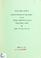 Cover of: Projected operating costs and revenues for the Regional Transportation Authority Proposed annual program and budget for fiscal year 1978