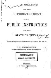 Cover of: Report of the Superintendent of Public Instruction