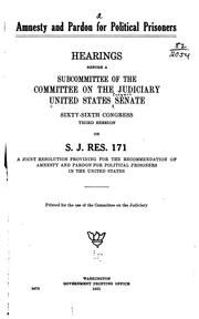 Amnesty and Pardon for Political Prisoners by United States. Congress. Senate. Committee on the Judiciary, Thomas Sterling