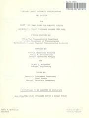 Chicago Transit Authority specifications no. G-71524 for twenty (20) small buses for [the] mobility limited