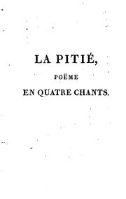 Cover of: La pitié: poëme