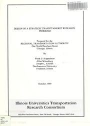 Design of a strategic transit market research program