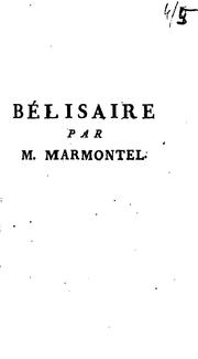 Bélisaire by Jean François Marmontel