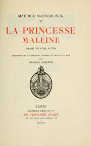 Cover of: La Princesse Maleine by Maurice Maeterlinck