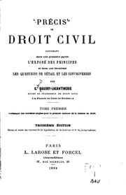 Cover of: Précis de droit civil