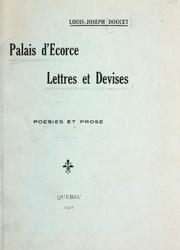 Cover of: Palais d'écorce: lettres et devises : poesies et prose