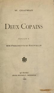 Cover of: Deux copains: réplique à mm. Fréchette et Sauvalle