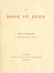 Cover of: The Book of Deer by Stuart, John, Stuart, John