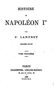 Cover of: Histoire de Napoléon Ier