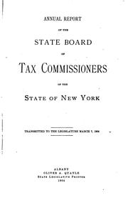 Cover of: Annual Report of the State Board of Tax Commissioners of the State of New York