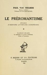 Cover of: Promantisme: udes d'histoire littaire europnne