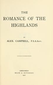 Cover of: romance of the Highlands