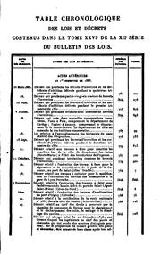 Cover of: Bulletin des lois by France