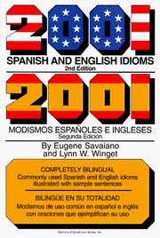 Cover of: 2001 Spanish and English Idioms = 2001 modismos españoles e ingleses by Eugene Savaiano