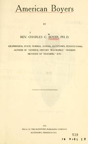 American Boyers by Boyer, Charles Clinton