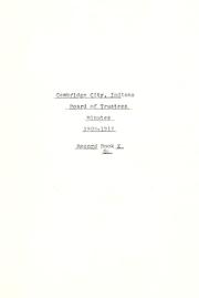 Cover of: Minutes. | Cambridge City (Ind.). Town Board of Trustees.