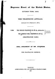 Cover of: The Telephone Appeals (January 24 to February 8, 1887): ... the People's Telephone Co. Et Al ...