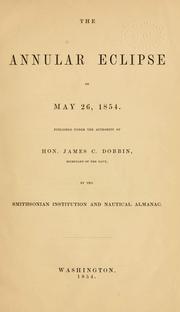 The annular eclipse of May 26, 1854 by Smithsonian Institution