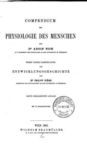 Cover of: Compendium der Physiologie des Menschen by Adolf Fick