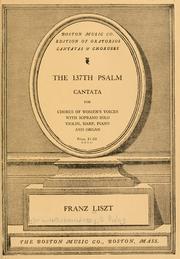 Cover of: 137th Psalm: cantata for chorus of women's voices, with soprano solo, violin, harp, piano, and organ.