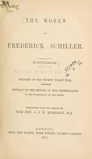 Cover of: History of the Thirty Year's War, complete by Friedrich Schiller