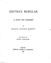 Cover of: Editha's Burglar: A Story for Children