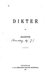 Cover of: Dikter by Hjalmar Johannes Runeberg, Nino Runeberg