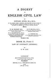 Cover of: A Digest of English Civil Law