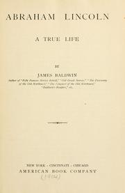 Cover of: Abraham Lincoln by James Baldwin