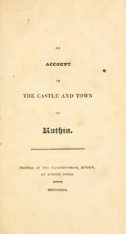 Cover of: account of the castle and town of Ruthin.