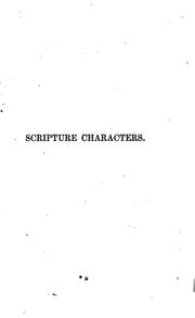 Cover of: Scripture characters by William Jowett