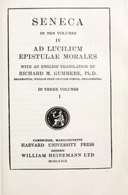 Cover of: Ad Lucilium epistulae morales