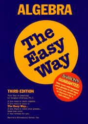 Cover of: Algebra, the easy way