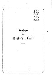 Cover of: Fr. Kreyssigs Vorlesungen über Goethes Faust
