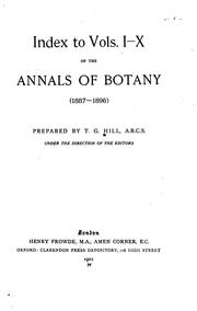 Cover of: Annals of Botany ... by 