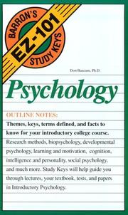 Cover of: Psychology by Don Baucum