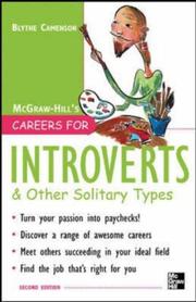 Cover of: Careers for introverts & other solitary types