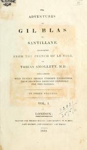 Cover of: adventures of Gil Blas de Saintillane.: Translated from the French by Tobias Smollett.