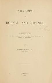 Cover of: Adverbs in Horace and Juvenal