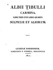 Cover of: Carmina: Libri tres cum libro quarto Sulpiciae et Aliorum