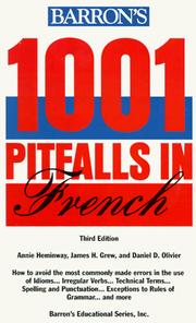 Cover of: 1001 Pitfalls in French (1001 Pitfalls Series) by James H. Grew, Daniel D. Olivier