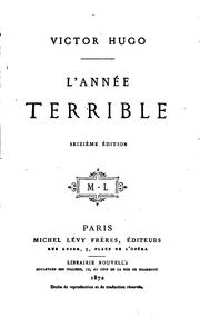 Cover of: L'année terrible